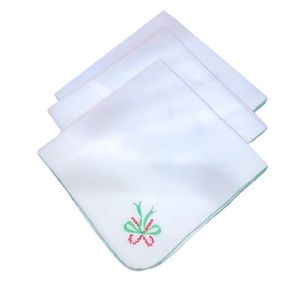 MIKASA vintage linen Christmas napkins set of 3